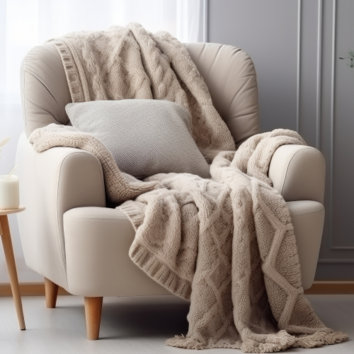 Fauteuil bouclé